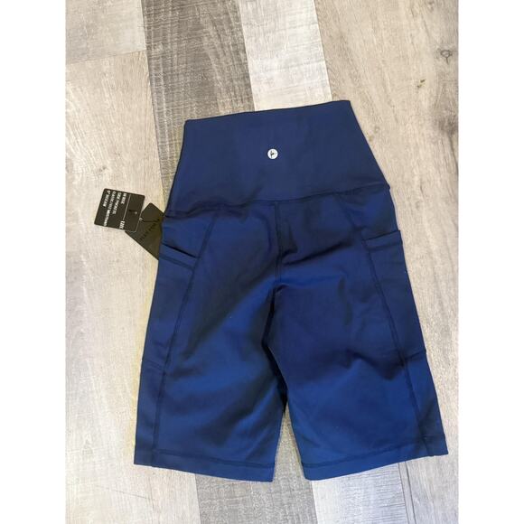 90 Degree by Reflex Bike Shorts Womens XS Lux Hi Rise Side Pockets Athletic Yoga - Picture 6 of 8